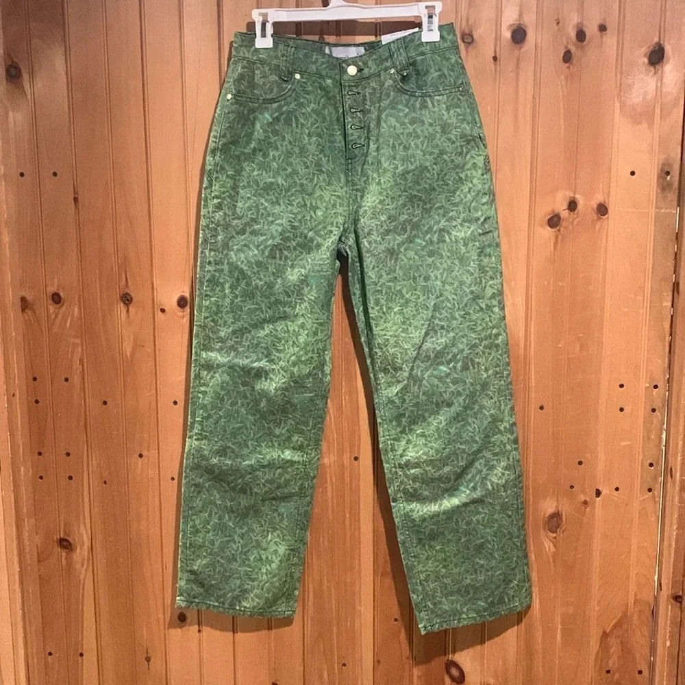 House of Sunny Green Straight Leg Pants